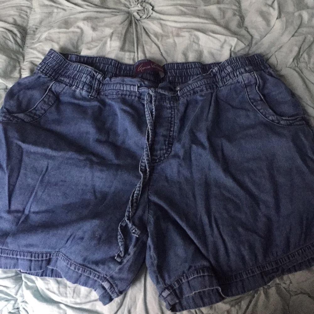 Denim flow shorts